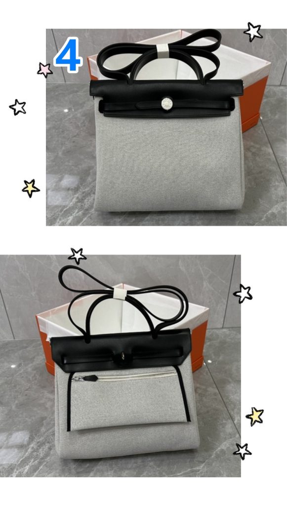 エルメス Hermes herbag 2WAYバッグ エールバッグジップPM 31 ショルダーバッグ ハンドバッグ 内縫い キャンバス×レザー 本革 10色 - 画像 4