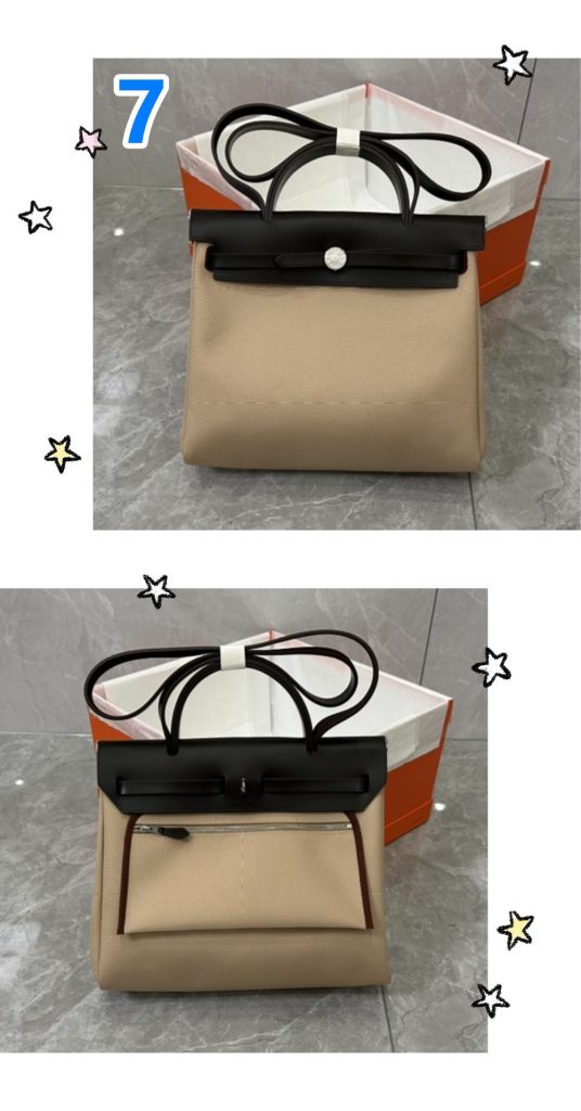 エルメス Hermes herbag 2WAYバッグ エールバッグジップPM 31 ショルダーバッグ ハンドバッグ 内縫い キャンバス×レザー 本革 10色 - 画像 7