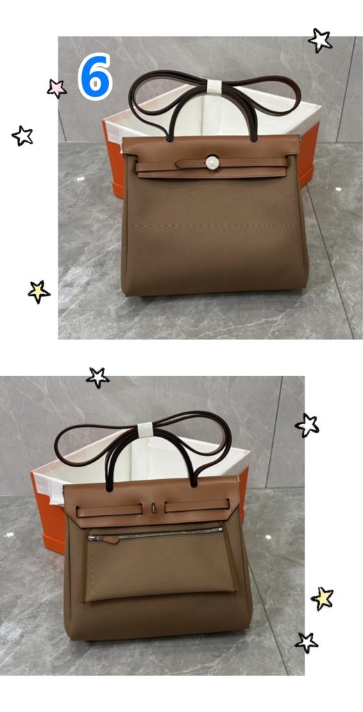 エルメス Hermes herbag 2WAYバッグ エールバッグジップPM 31 ショルダーバッグ ハンドバッグ 内縫い キャンバス×レザー 本革 10色 - 画像 6