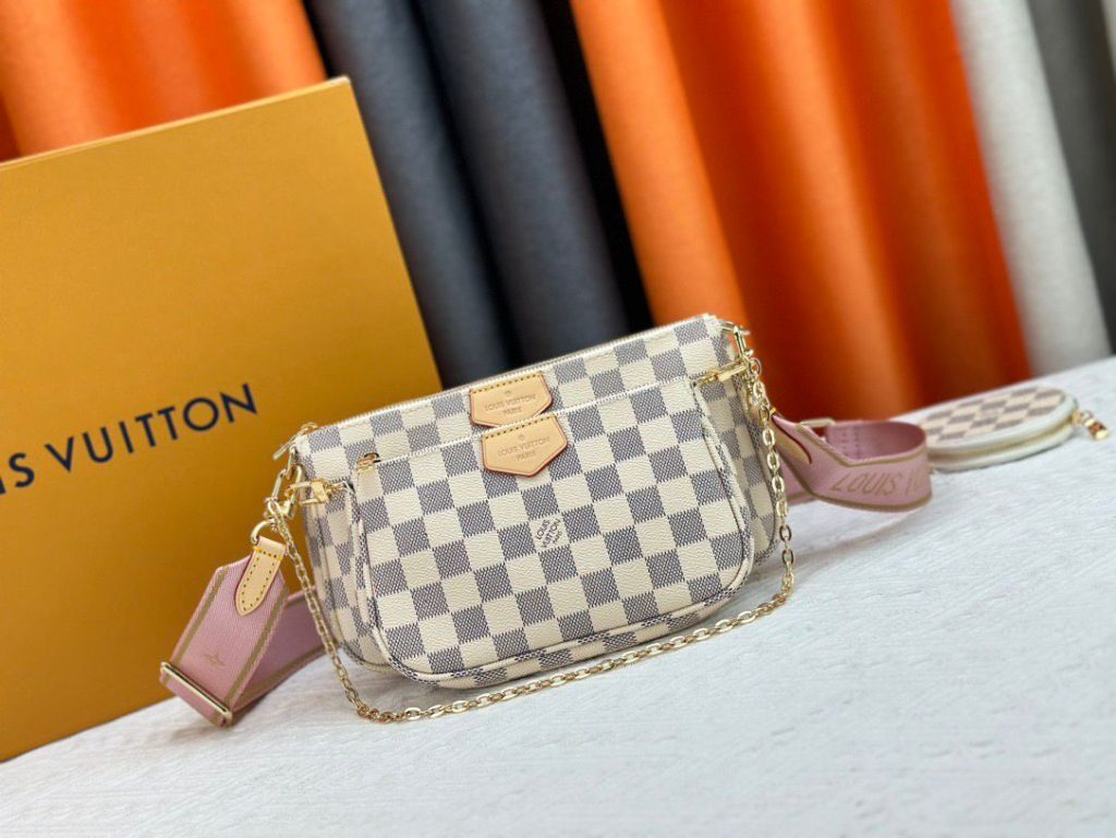 LOUIS VUITTONルイヴィトン ミュルティ ポシェット アクセソワール モノグラム ダミエ ショルダーバッグ ポーチ - 画像 5