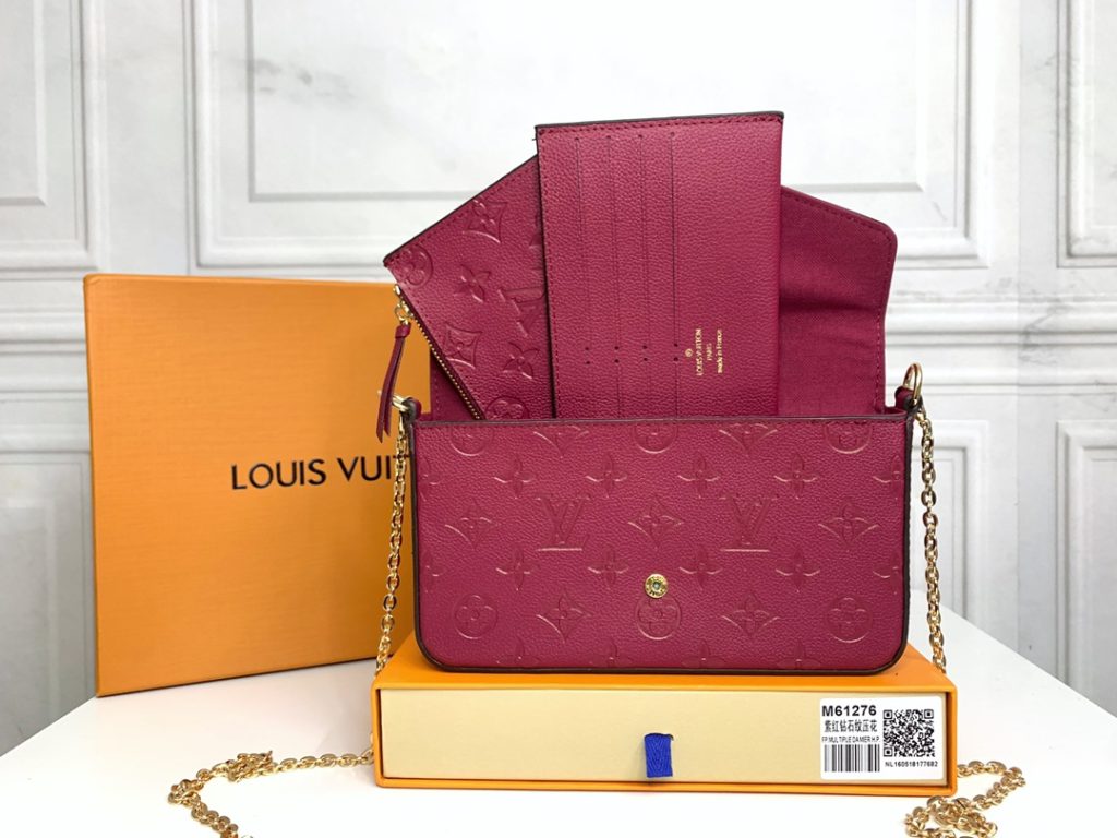 ルイヴィトン　LOUIS VUITTON　フェリシーポーチ　チェーンショルダーウォレット　ポシェット　ショルダーバッグ　長財布　クラッチバッグ　チェーンバッグ　無地　モノグラム - 画像 3