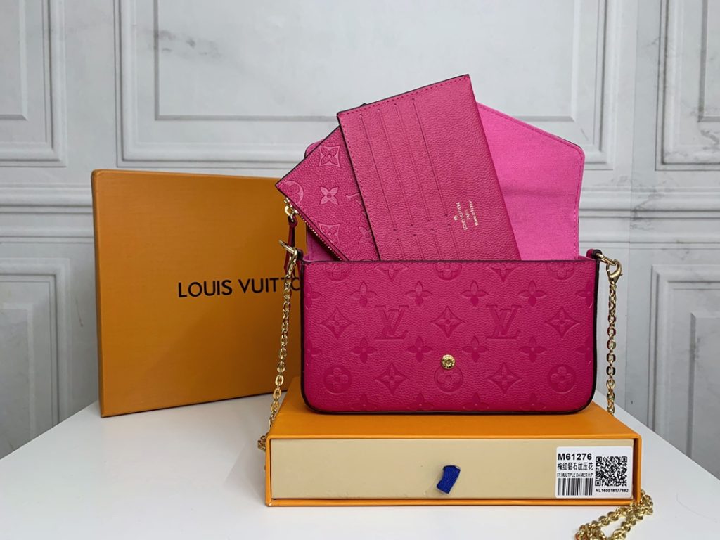 ルイヴィトン　LOUIS VUITTON　フェリシーポーチ　チェーンショルダーウォレット　ポシェット　ショルダーバッグ　長財布　クラッチバッグ　チェーンバッグ　無地　モノグラム - 画像 2