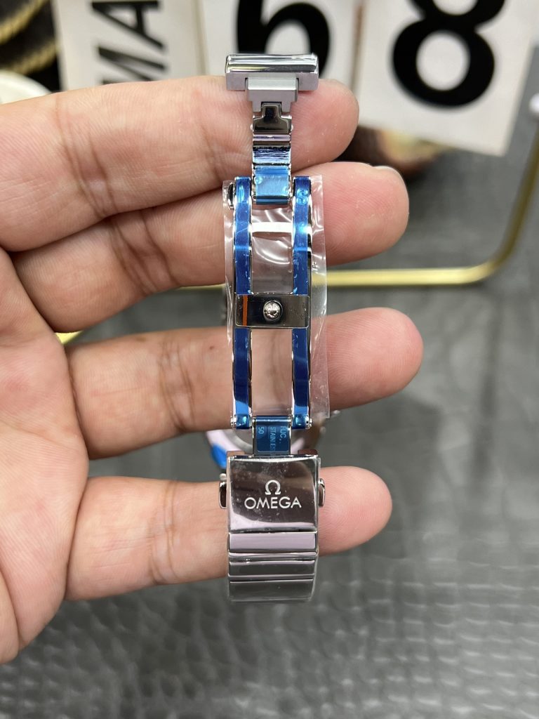 OMEGA オメガ レディース腕時計 セオリー 27mm 紫文字盤 ステンレスブレス ダイヤモンド ブラック - 画像 8