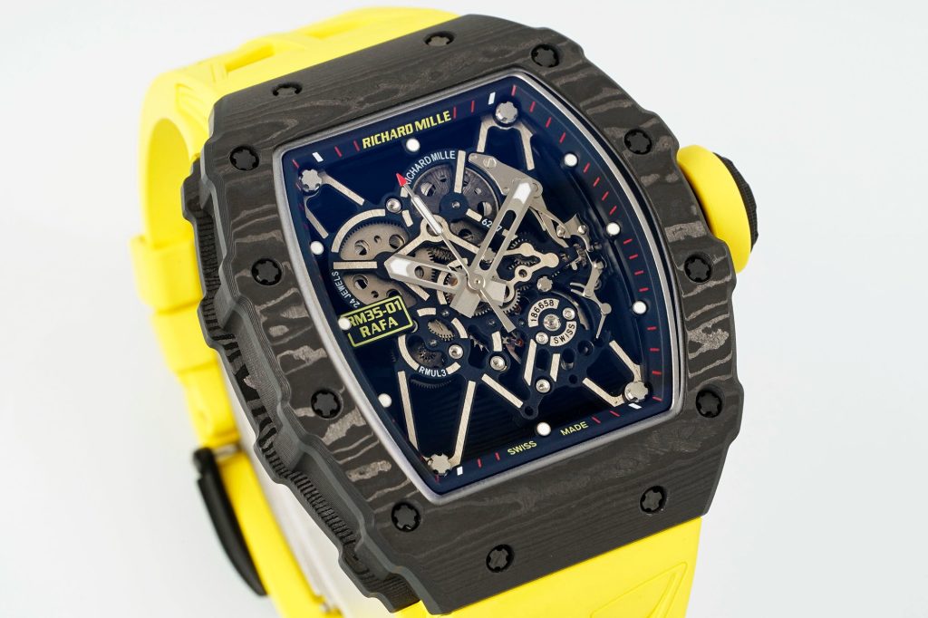 RICHARD MILLE リチャードミラー 腕時計 メンズ 自動巻き 機械式 カーボン ブラック イエロー - 画像 2
