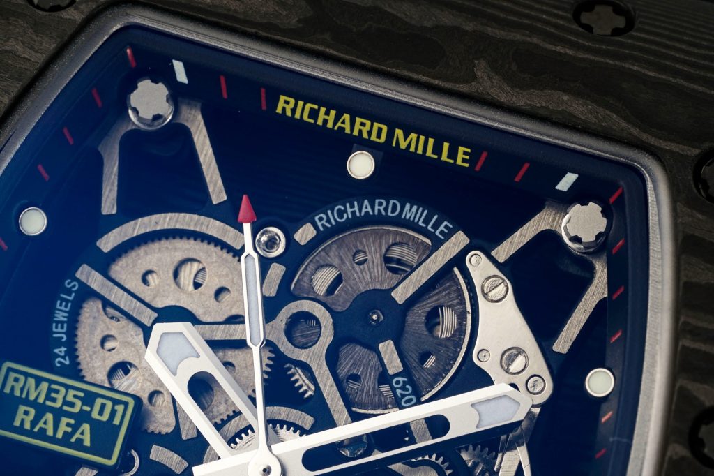 RICHARD MILLE リチャードミラー 腕時計 メンズ 自動巻き 機械式 カーボン ブラック イエロー - 画像 4