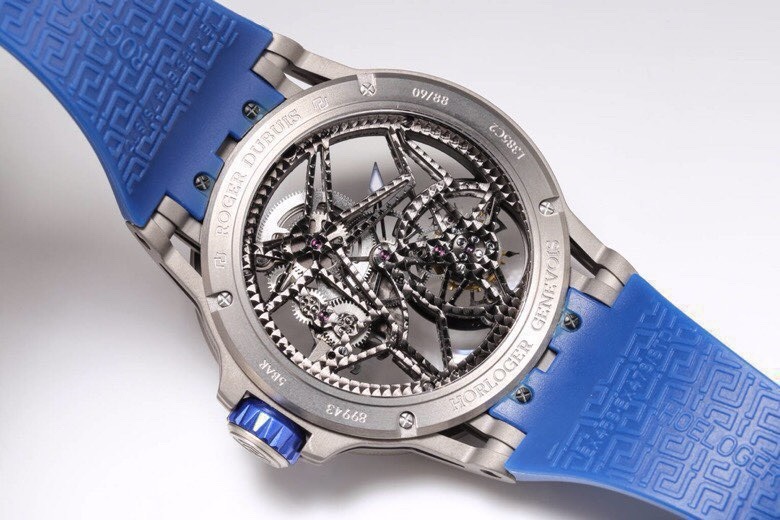 ROGER DUBUIS ロジェデュビュー 腕時計 メンズ トゥールビヨン 本革 45mm ブルー - 画像 7
