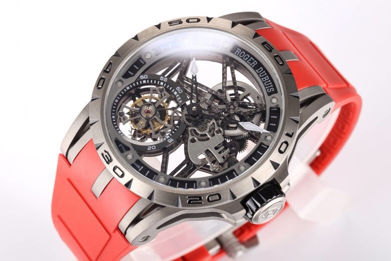 ROGER DUBUIS ロジェデュビュー 腕時計 メンズ トゥールビヨン メカニカル メンズ タイタン オレンジ - 画像 2