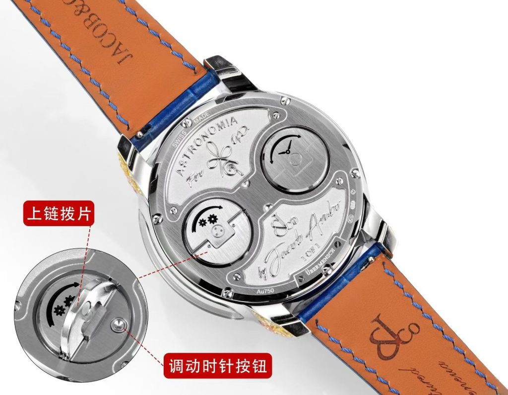 JACOB&CO ジェイコブ メンズ 腕時計 ダイヤルにダリア ダイヤモンド ブルーレザーベルト ブルー - 画像 8