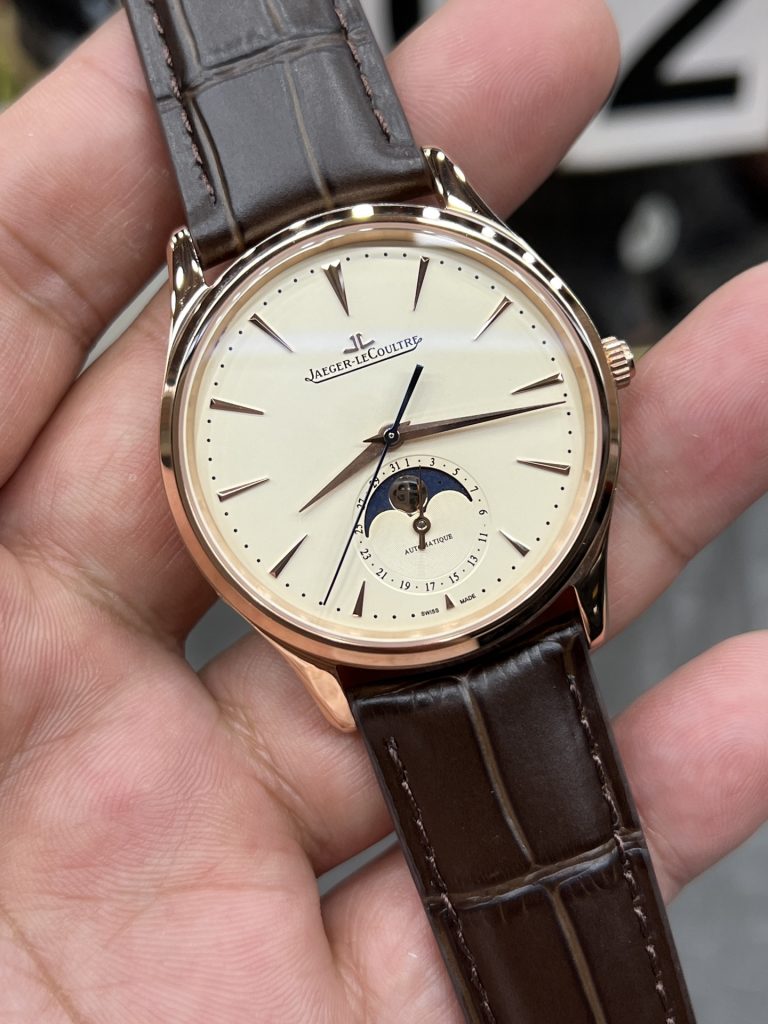 JAEGER-LECOULTRE ジャガー・ルコルト 腕時計 メンズ 月相表示 自動巻き 39mm ローズゴールド ブラック - 画像 4