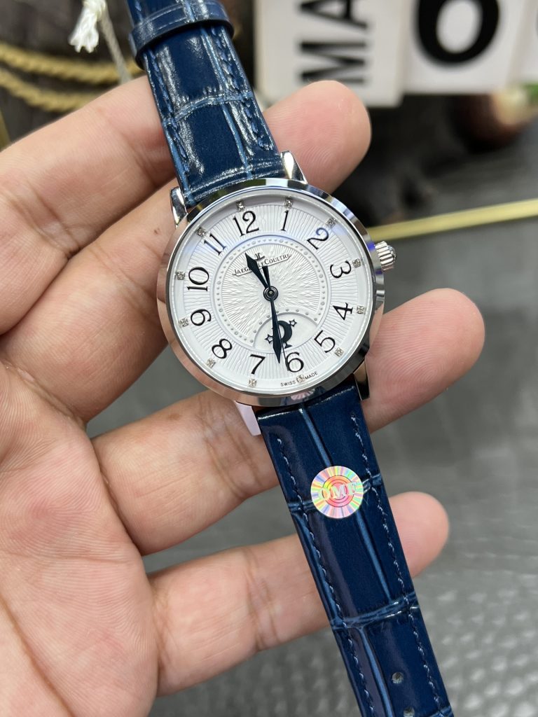OMF オメガ ジャガー レイコール 腕時計 レディース 自動巻き 34mm ホワイト ブルー - 画像 2