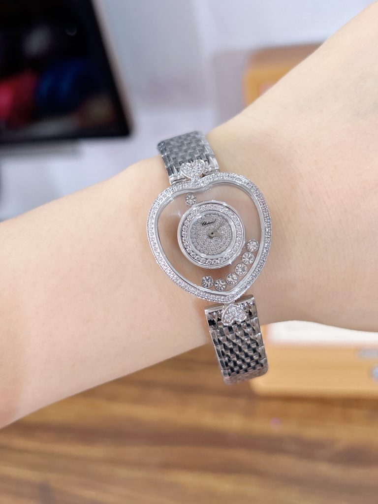 CHANEL シャネル ハッピーダイヤモンド 腕時計 レディース ハート型 26mm プラチナ ローズゴールド 全2色 - 画像 2