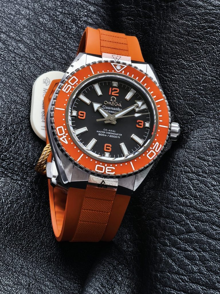 OMEGA オメガ シーマスター 腕時計 メンズ 自動巻き 耐衝撃 600m ブラック オレンジ - 画像 3