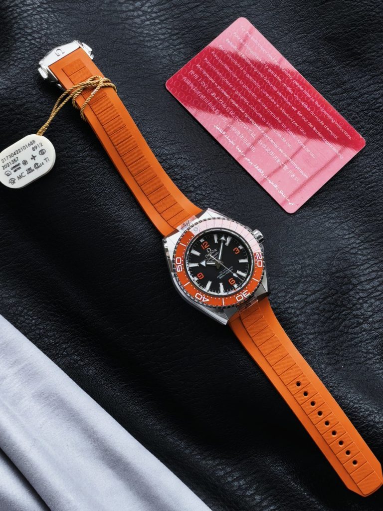 OMEGA オメガ シーマスター 腕時計 メンズ 自動巻き 耐衝撃 600m ブラック オレンジ - 画像 5