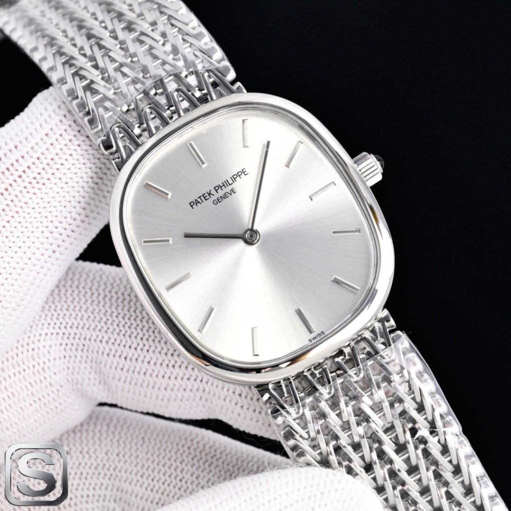 PATEK PHILIPPE パテックフィリップ 腕時計 レディース ドーム型 メッシュ ベルト シルバー - 画像 2