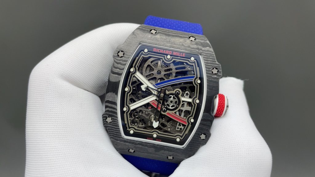 RICHARD MILLE リチャードミル RM67-02 腕時計 メンズ 自動巻き 本革 ブラック ブルー - 画像 3