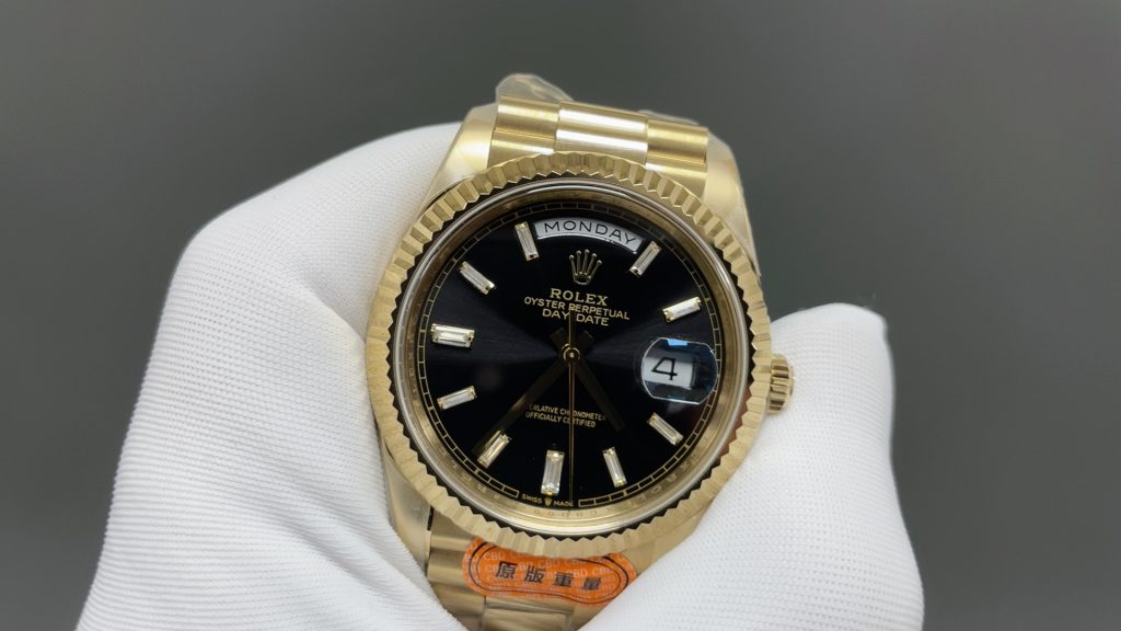ROLEX ロレックス デイデイト 腕時計 メンズ 自動巻き 40mm ブラック ゴールド - 画像 3