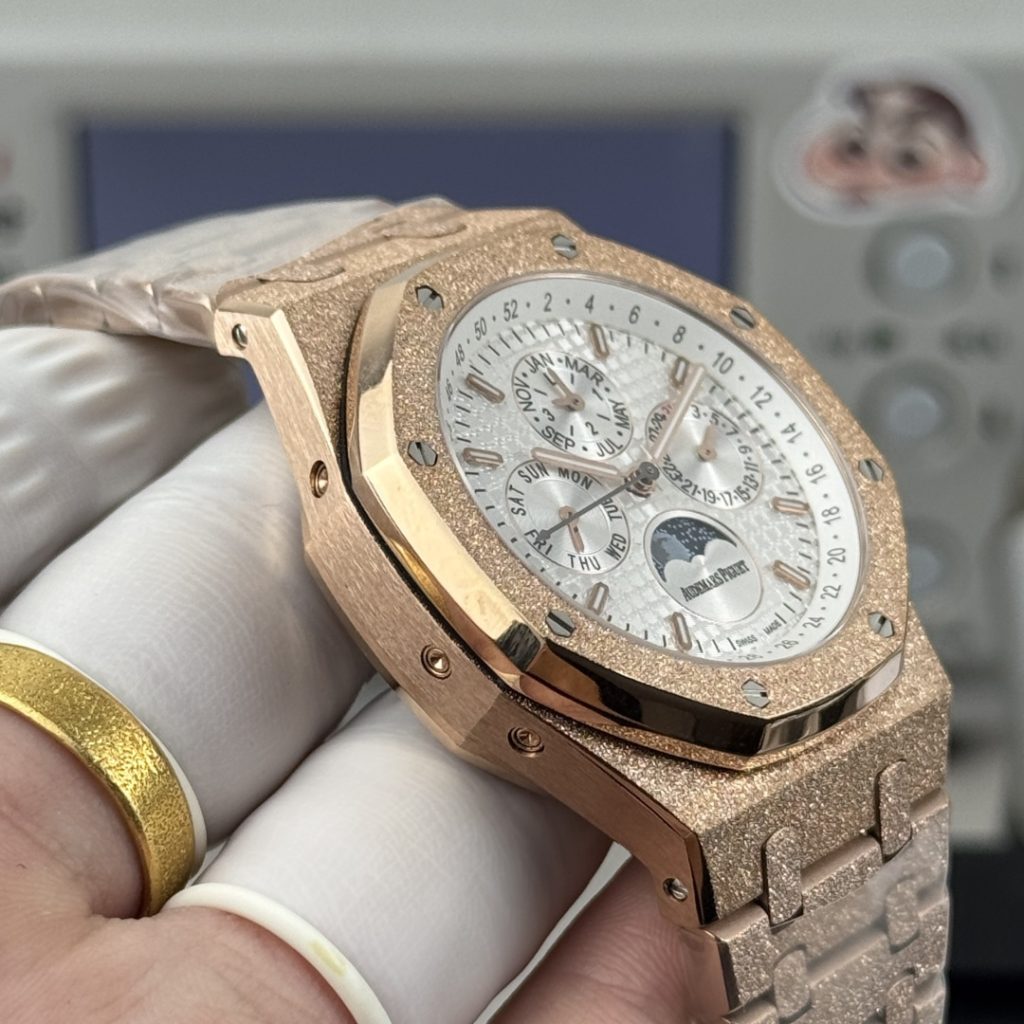 AUDEMARS PIGUET オーデマピゲ ロ オーク 腕時計 メンズ 自動巻き 41mm グラスパーティクル シルバー - 画像 6
