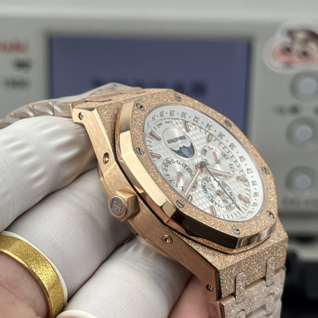 AUDEMARS PIGUET オーデマピゲ ロ オーク 腕時計 メンズ 自動巻き 41mm グラスパーティクル シルバー - 画像 7