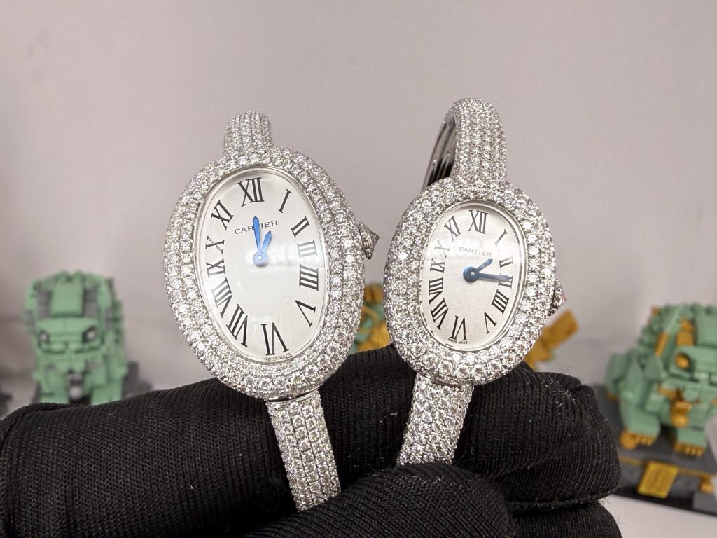 CARTIER カルティエ バングル時計 レディース ダイヤル 本格カーティエ風 シルバー - 画像 2