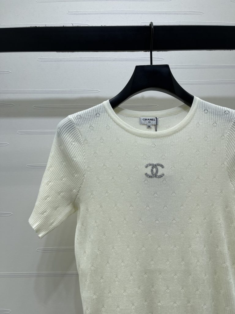CHANEL シャネル ニット Tシャツ レディース ロング丈 シルエット 通気性 3色展開 - 画像 4