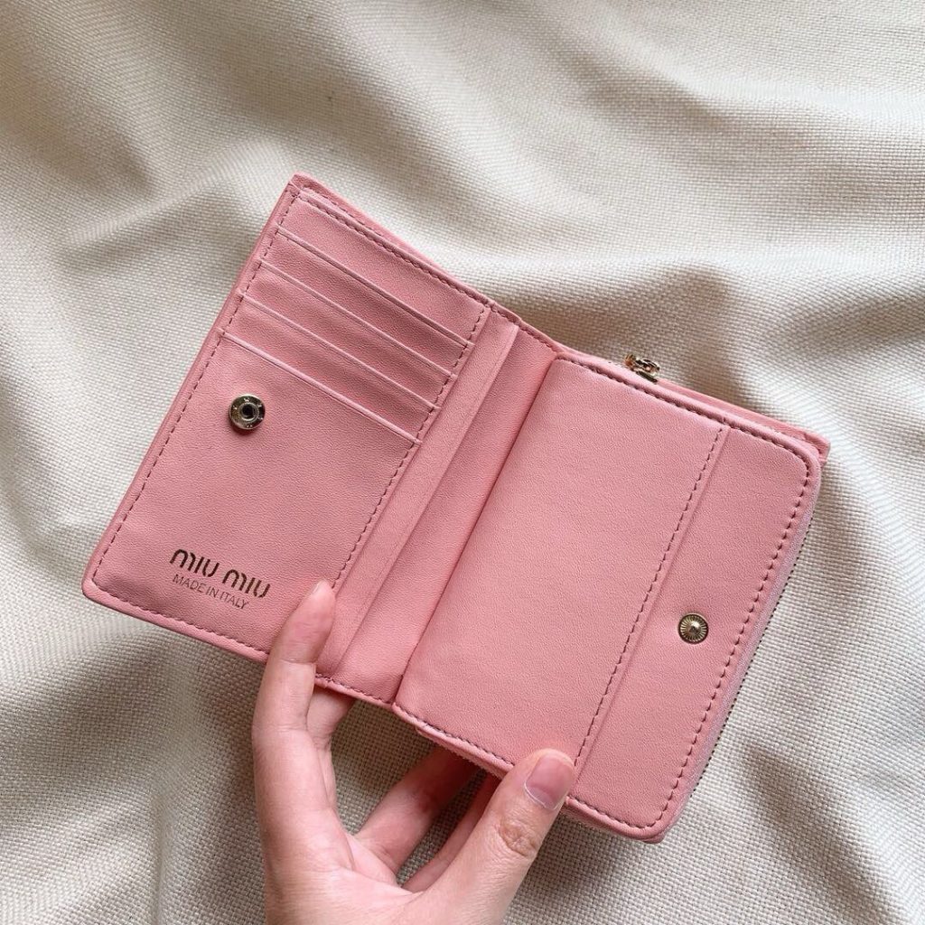 MIU MIU ミュウミュウ カードケース ミニ財布 プチ財布 ピンク - 画像 5