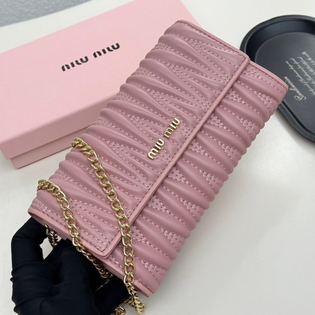 MIUMIU ミュウミュウ ロングウォレット ファブリック柄 ピンク 全3色展開 - 画像 3