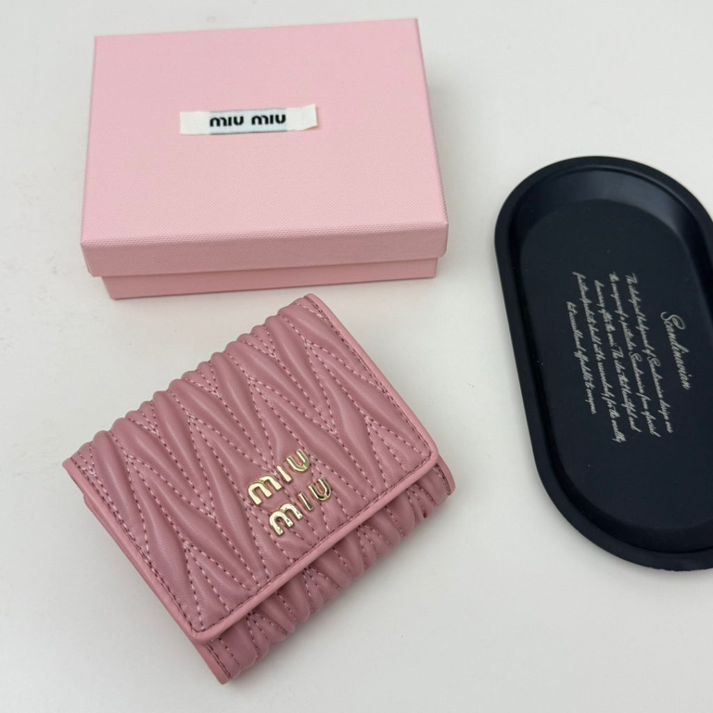 miumiu ミュウミュウ ミニ財布 ファブリック柄 キャンバス ピンク - 画像 2