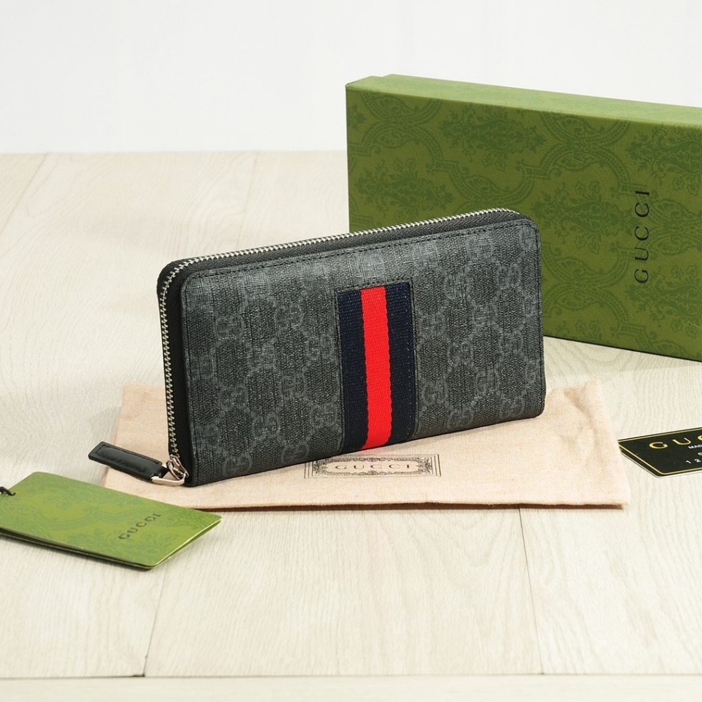 GUCCI グッチ ロングジップ アウトレット ブラック/ネイビー - 画像 3