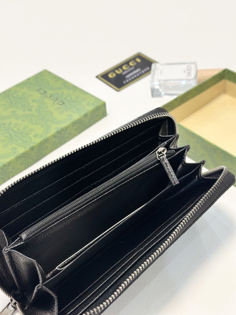 GUCCI グッチ 財布 ロングウォレット 一粒ファスナー ブラック - 画像 8