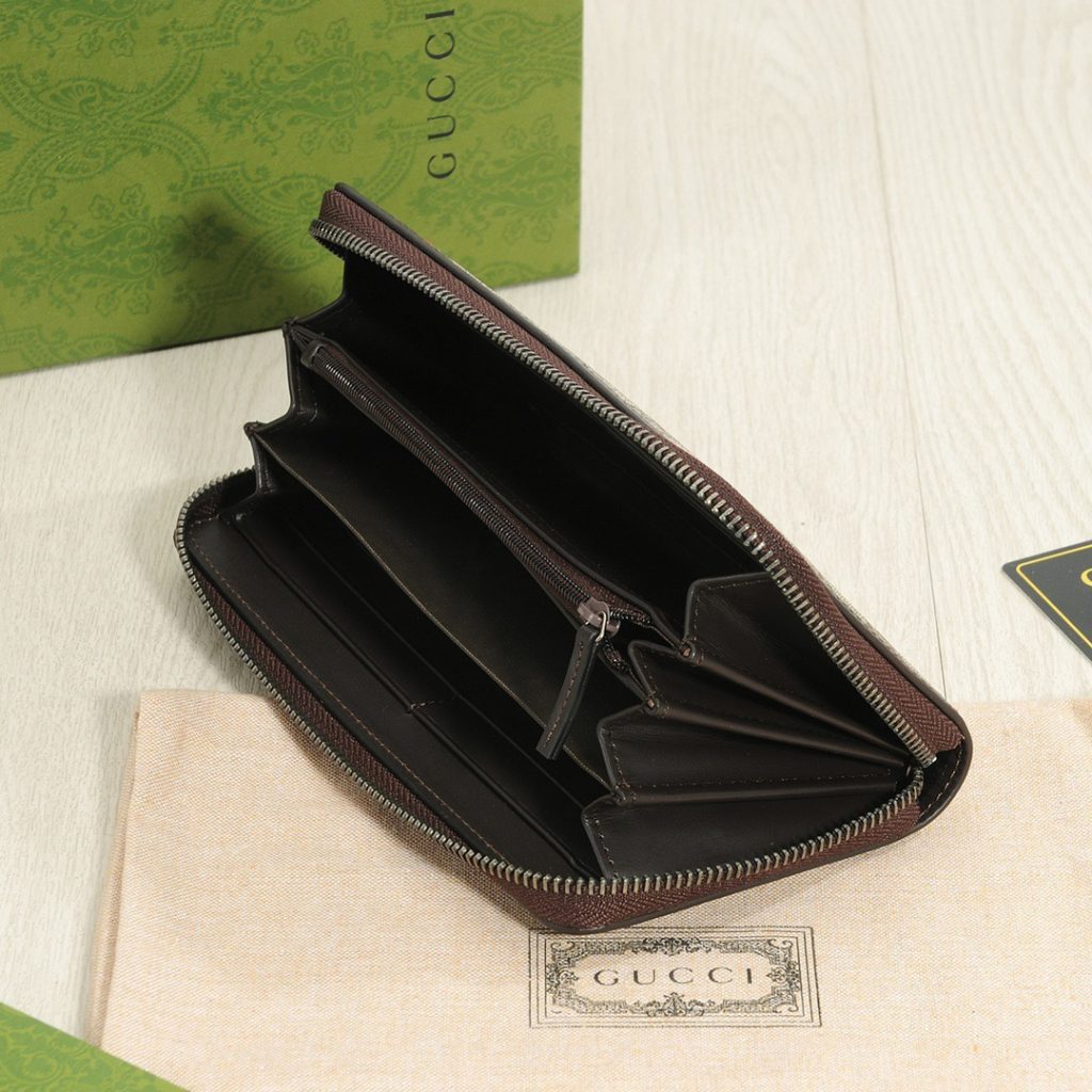 GUCCI グッチ グッチ グラフィティ ロングジップ 本革仕様 黒 21x11 - 画像 8