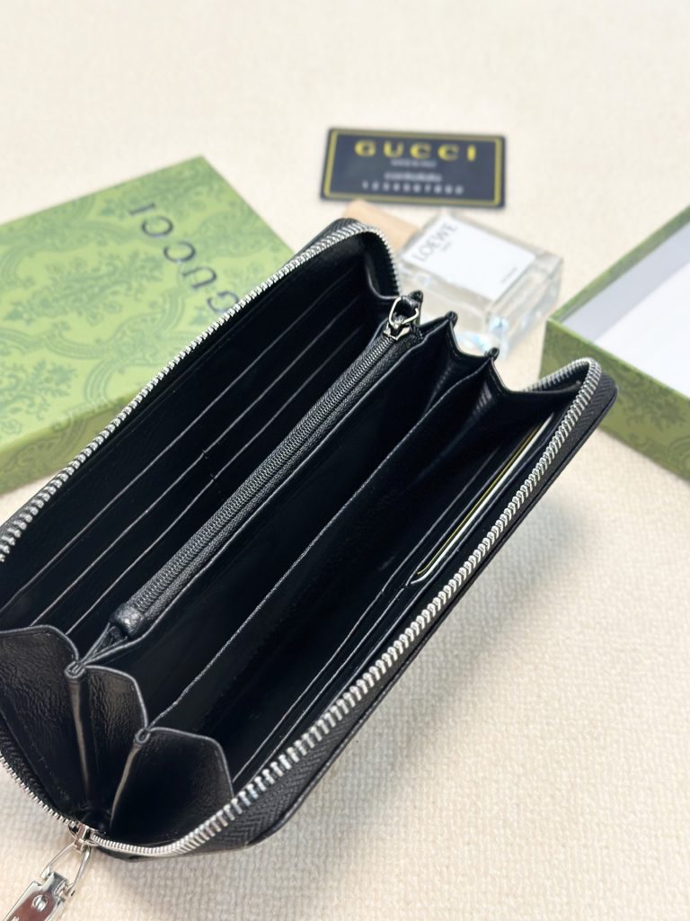 Gucci グッチ 財布 ロングウォレット 黒 本革仕様 長財布 グッチ メンズ レディース - 画像 7