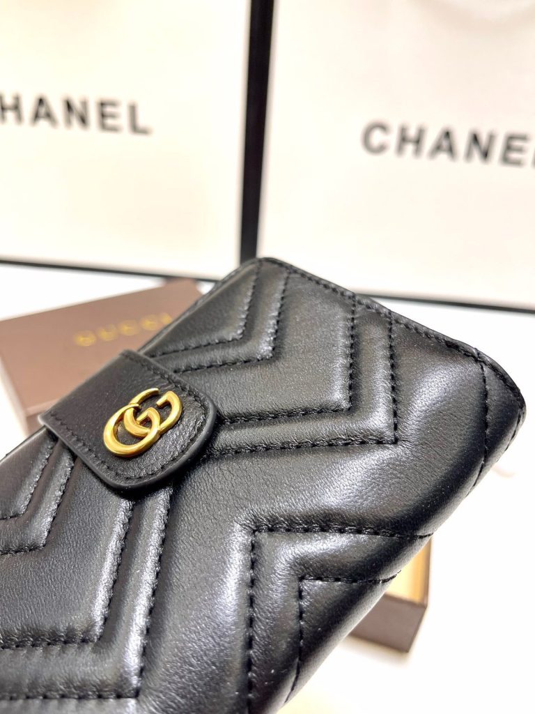 GUCCI グッチ 三つ折り財布 コンパクト 黒 - 画像 5