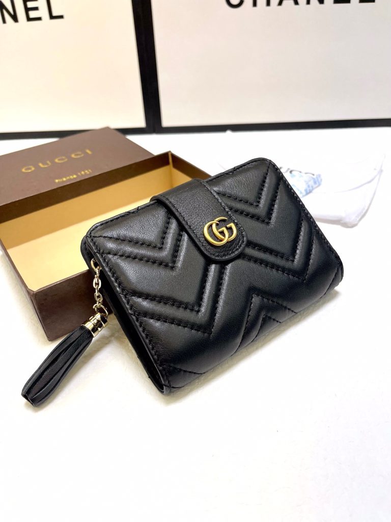 GUCCI グッチ 三つ折り財布 コンパクト 黒 - 画像 6