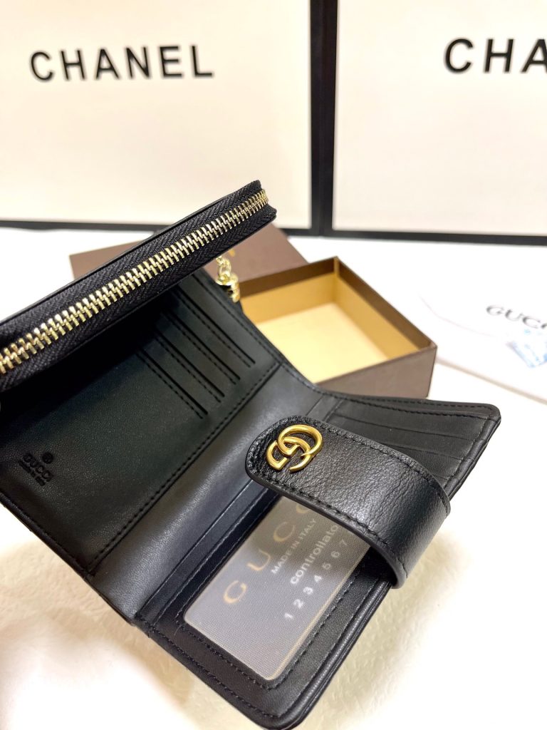 GUCCI グッチ 三つ折り財布 コンパクト 黒 - 画像 8