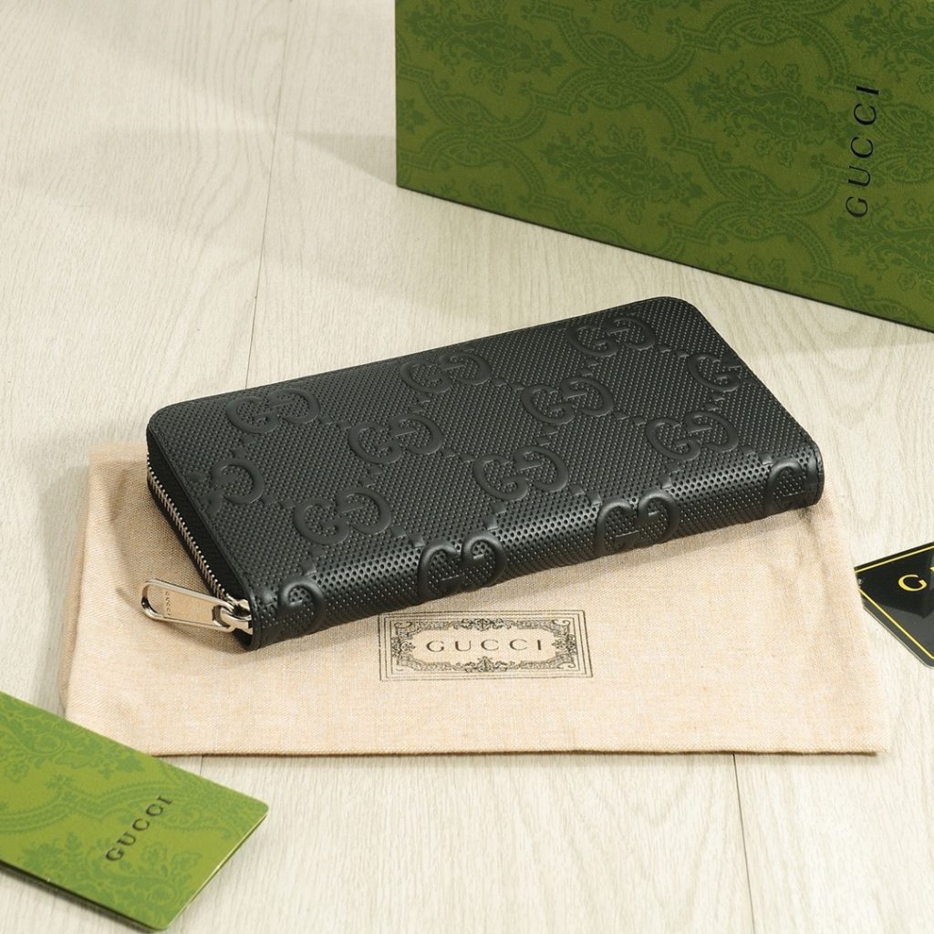 GUCCI グッチ 長財布 ロングウォレット 黒 本革仕様 20x10cm - 画像 4