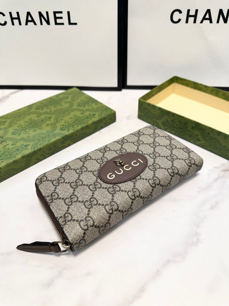 GUCCI グッチ ウォレット シグネチャー ワンジップ財布 ブラウン 35〜60 - 画像 4