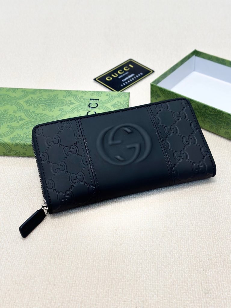 GUCCI グッチ メンズ 長財布 ラウンドジップ 本革 黒 - 画像 4