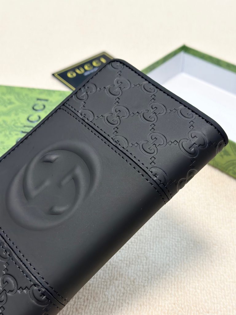 GUCCI グッチ メンズ 長財布 ラウンドジップ 本革 黒 - 画像 5