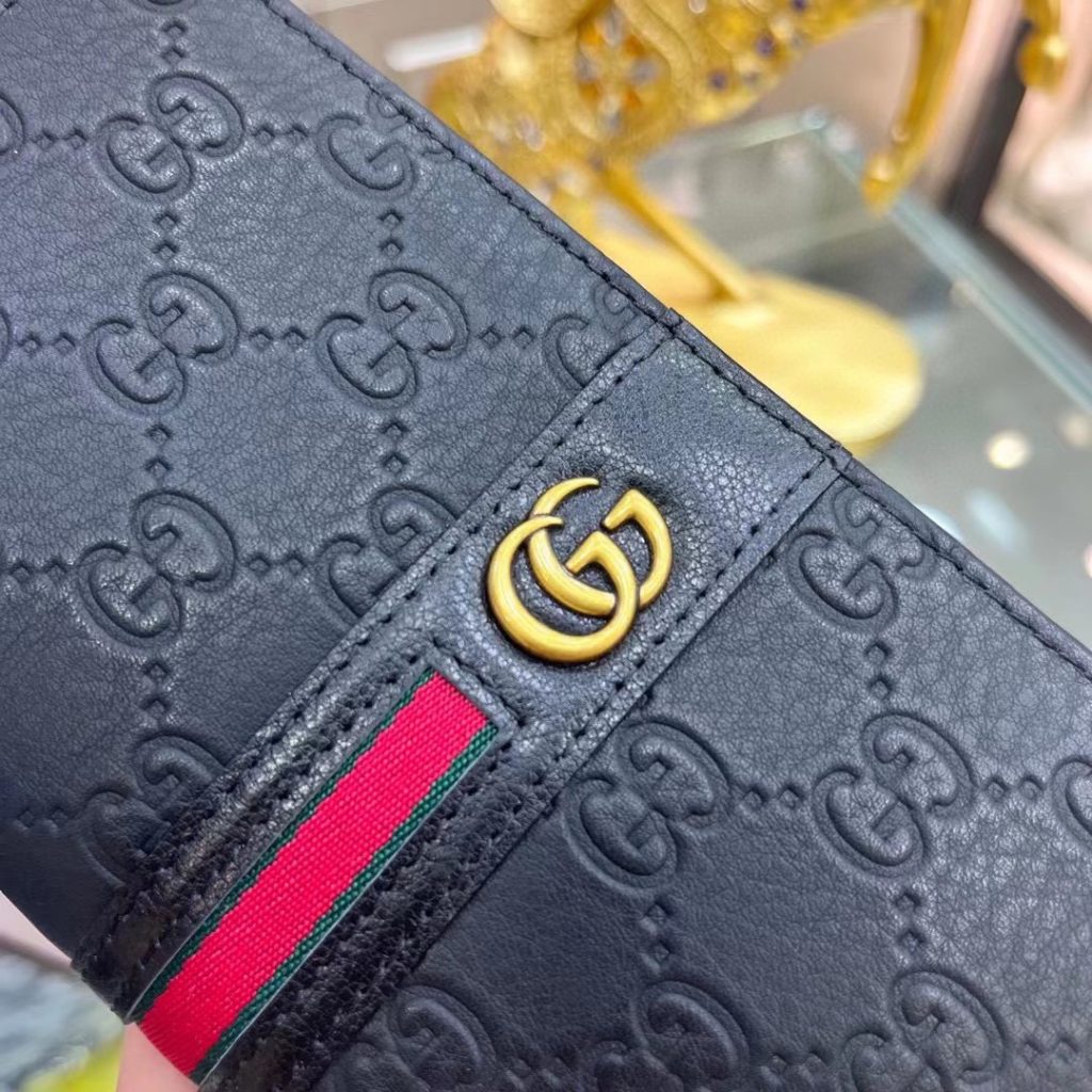 GUCCI グッチ コインケース 長財布 ロングウォレット ブラック 本革仕様 19x10cm 12x10cm - 画像 5