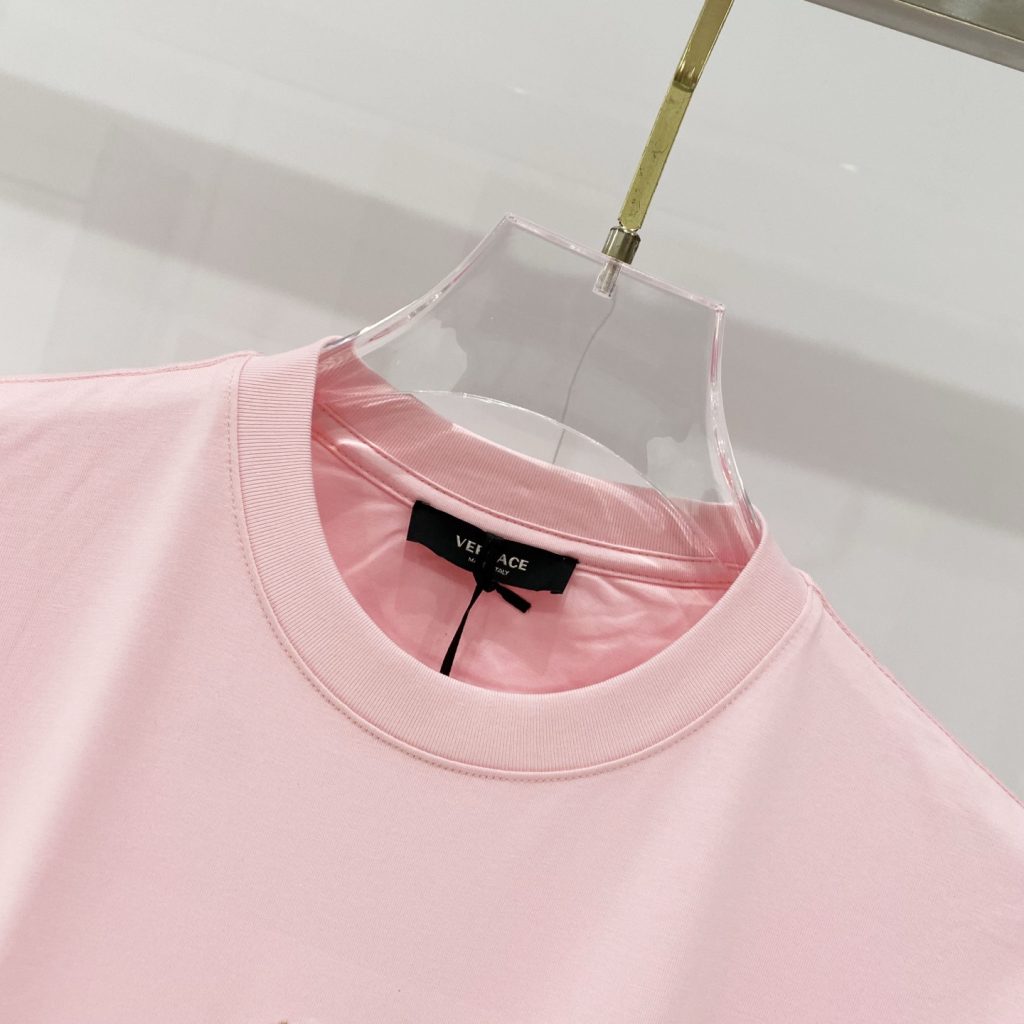 VERSACE/ヴェルサーチ トップス 綿100% 210g サイズS-2XL ピンク - 画像 3