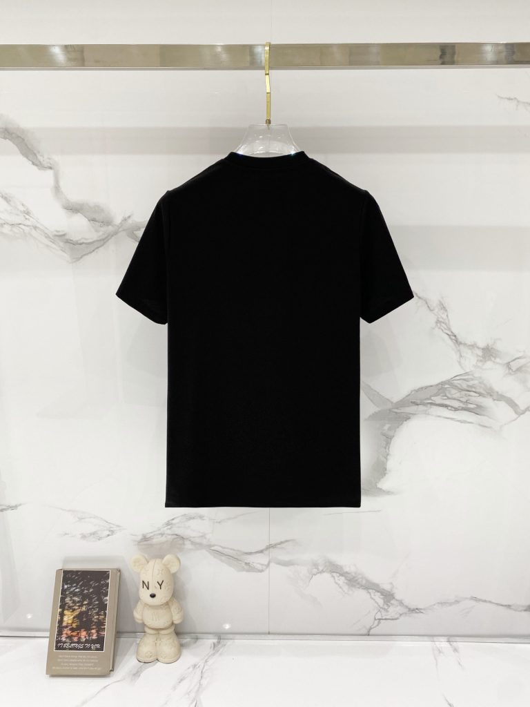 VERSACE/ヴェルサーチ オールシーズンTシャツ フロント刺繍 ブラック - 画像 2