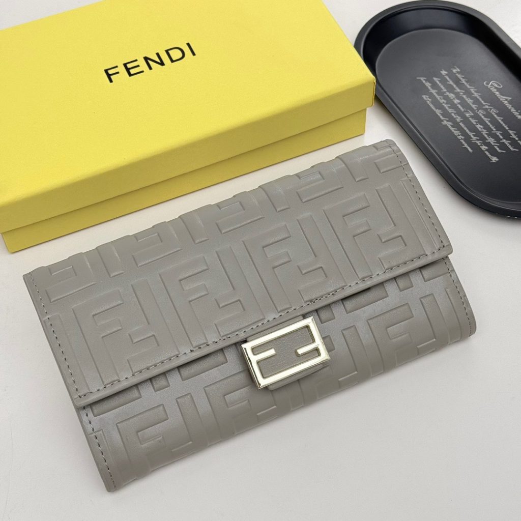 フェンディ コピー 長財布 フェンディ ファスナー式 ミニ財布 ブランドコピー グラデーション ブラウン ブラック グレー 全4色展開 - 画像 2