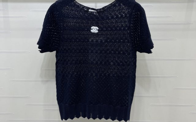 CHANEL ニット Tシャツ コピー ロゴ刺繍 レディース 春夏 新作 全3色 S-M-L