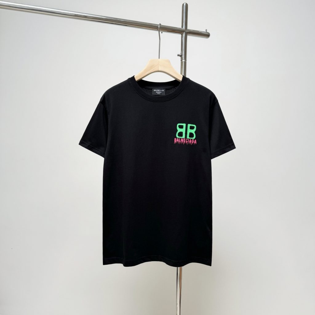 BALENCIAGA バレンシアガ 半袖シャツ プリントシャツ クルーネック メンズ レディース Tシャツ カップル T-shirt 2色 - 画像 2