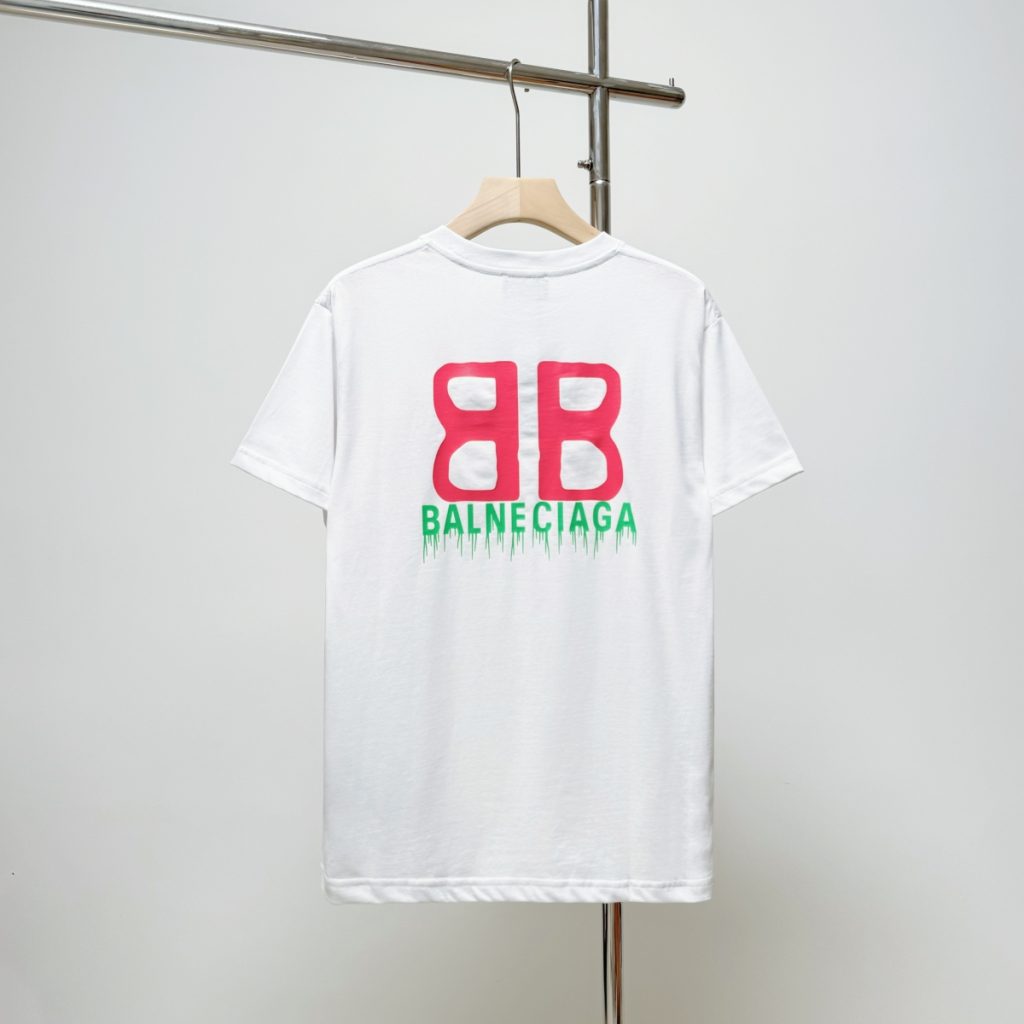 BALENCIAGA バレンシアガ 半袖シャツ プリントシャツ クルーネック メンズ レディース Tシャツ カップル T-shirt 2色 - 画像 4