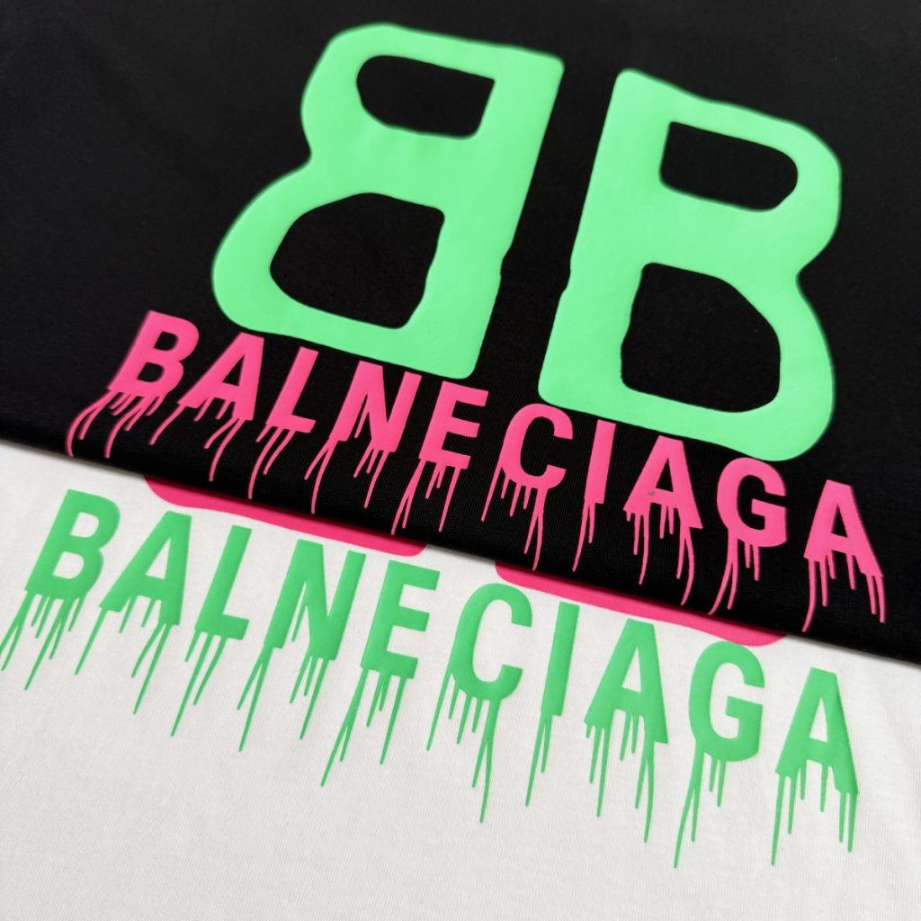 BALENCIAGA バレンシアガ 半袖シャツ プリントシャツ クルーネック メンズ レディース Tシャツ カップル T-shirt 2色 - 画像 6