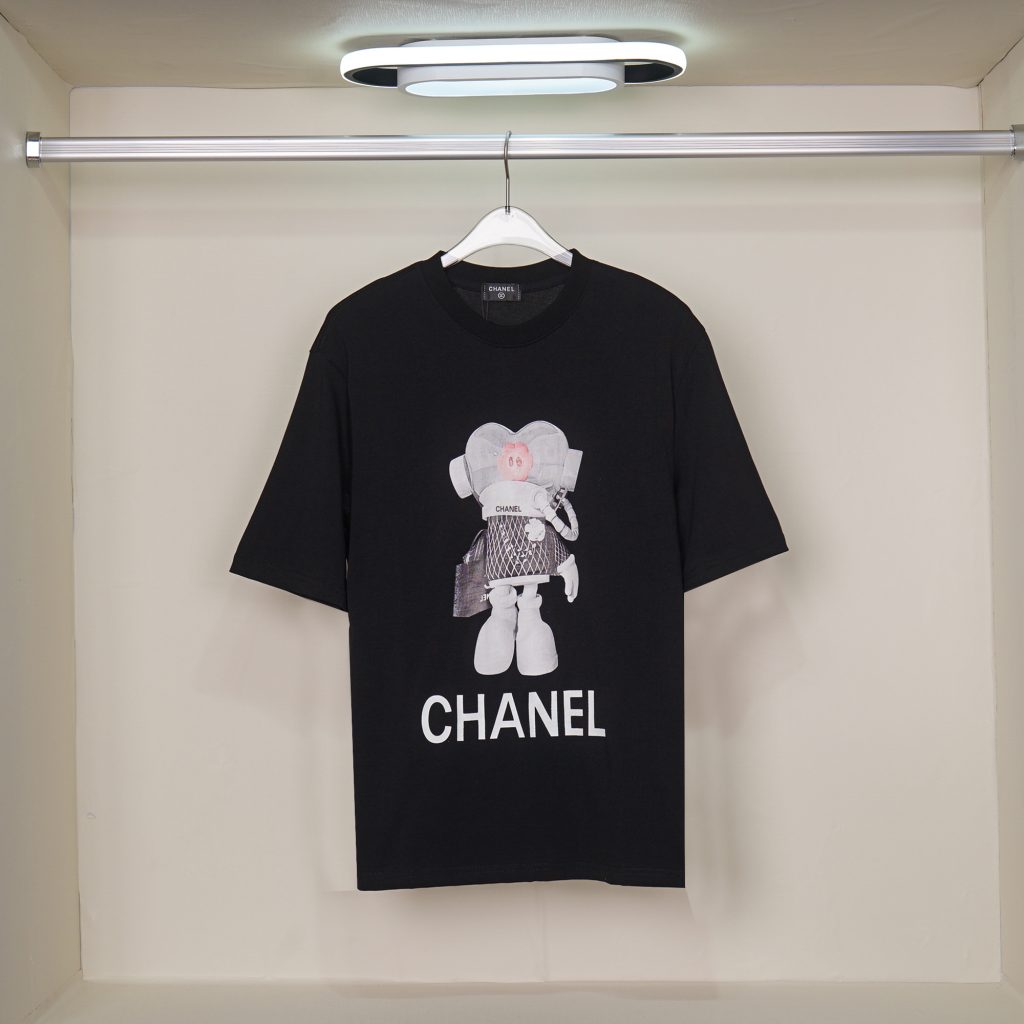 シャネル CHANEL オシャレ 大人 半袖Tシャツ 夏 プリントシャツ Tshirt レディース クルーネック Tシャツ - 画像 2