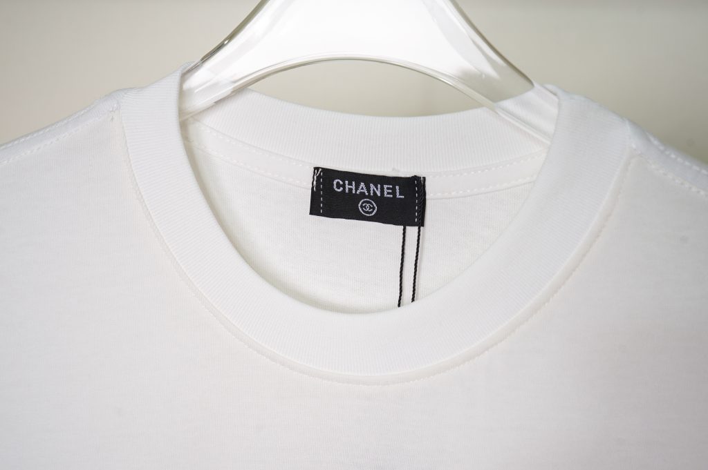 シャネル CHANEL オシャレ 大人 半袖Tシャツ 夏 プリントシャツ Tshirt レディース クルーネック Tシャツ - 画像 5