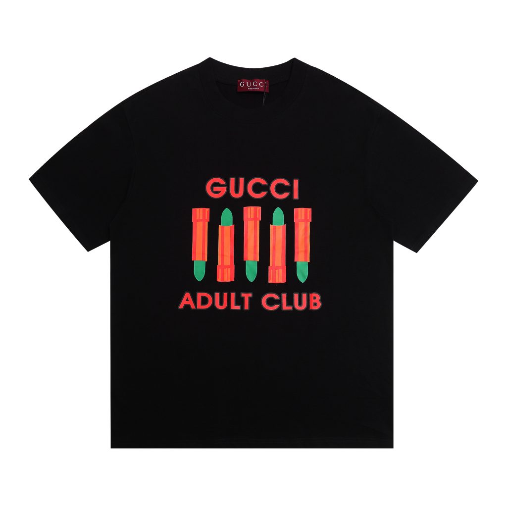 グッチ　GUCCI　夏にぴったり　プリント　クルーネックTシャツ　シャツ　男女兼用　半袖Tシャツ　カップルコーデ　Tshirt - 画像 3