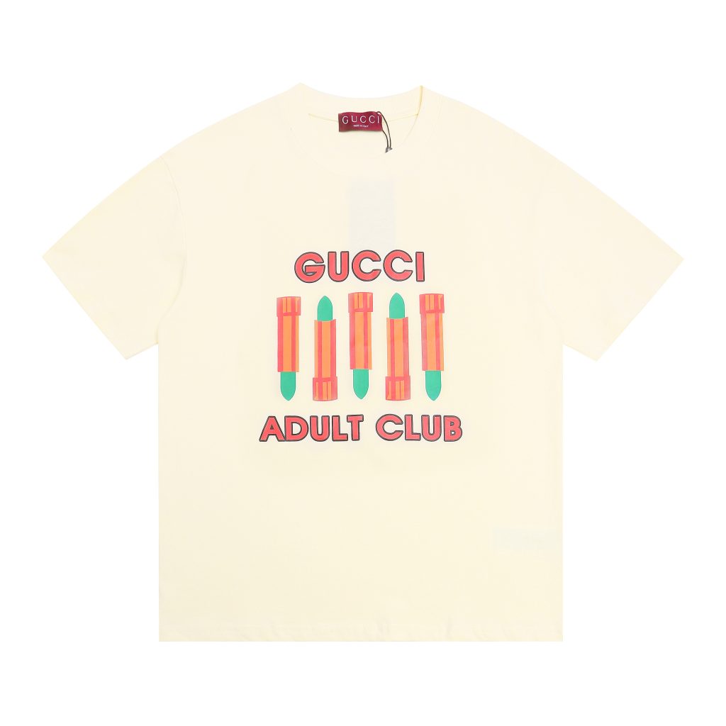 グッチ　GUCCI　夏にぴったり　プリント　クルーネックTシャツ　シャツ　男女兼用　半袖Tシャツ　カップルコーデ　Tshirt - 画像 4